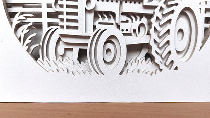 C170-Tractor Layered Scroll Saw Pattern - Alex Fox Patterns