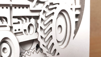 C170-Tractor Layered Scroll Saw Pattern - Alex Fox Patterns