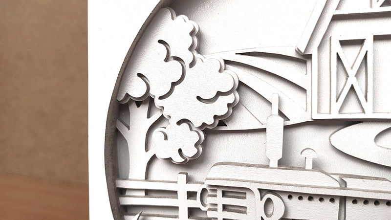 C170-Tractor Layered Scroll Saw Pattern - Alex Fox Patterns