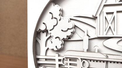C170-Tractor Layered Scroll Saw Pattern - Alex Fox Patterns