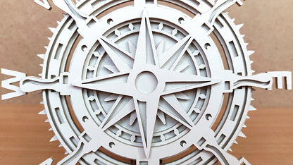 C171-Compass Marine Scroll Saw Pattern - Alex Fox Patterns