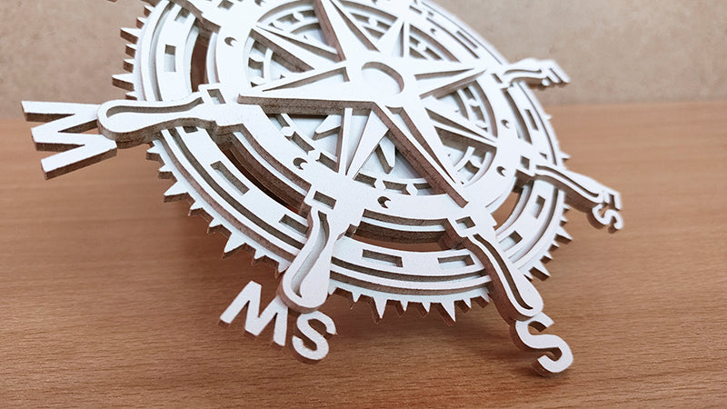 C171-Compass Marine Scroll Saw Pattern - Alex Fox Patterns