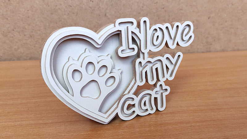 C172-Paw Cat Scroll Saw Pattern - Alex Fox Patterns