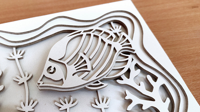 C174-Sea Life Layered Scroll Saw Pattern - Alex Fox Patterns