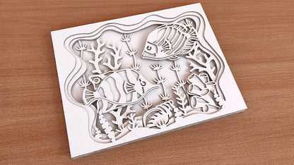 C174-Sea Life Coral Reef Scroll Saw Pattern - Alex Fox Patterns