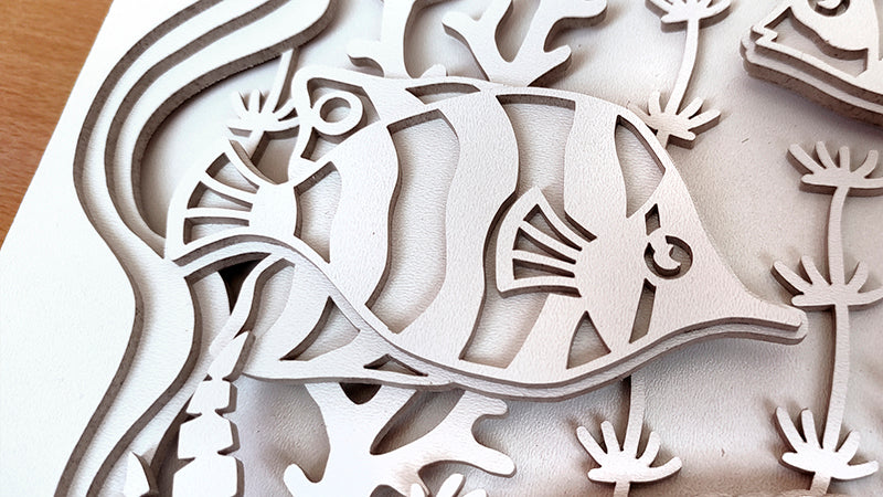 C174-Sea Life Layered Scroll Saw Pattern - Alex Fox Patterns