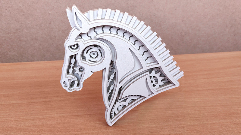 C175-Mechanical Horse Steampunk Scroll Saw Pattern - Alex Fox Patterns