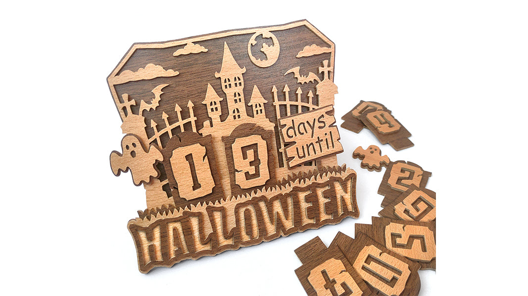 C178-Halloween Countdown Calendar Scroll Saw Pattern - Alex Fox Patterns