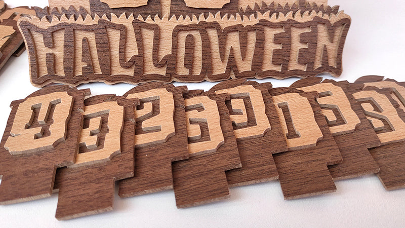 C178-Halloween Calendar Layered Scroll Saw Pattern - Alex Fox Patterns