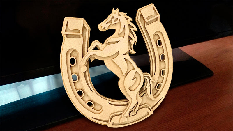C179-Horse Horseshoe Scroll Saw Pattern - Alex Fox Patterns