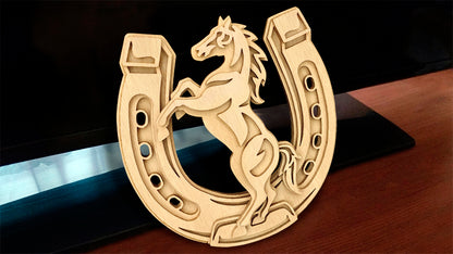 C179-Horse Horseshoe Scroll Saw Pattern - Alex Fox Patterns