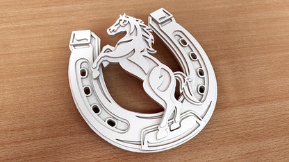 C179-Horseshoe Layered Scroll Saw Pattern - Alex Fox Patterns