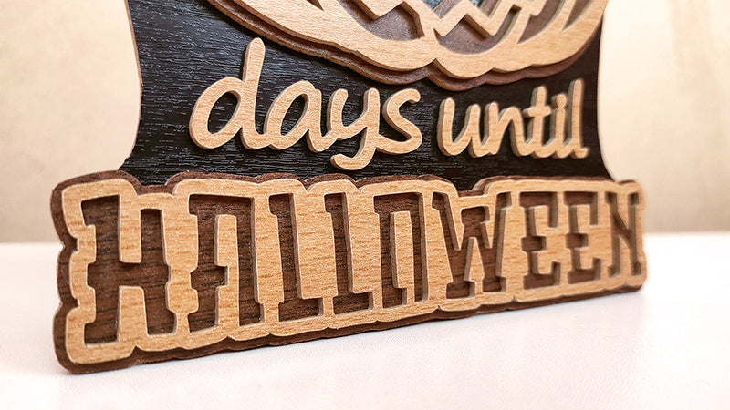 C180-Halloween Calendar Layered Scroll Saw Pattern - Alex Fox Patterns