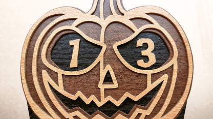 C180-Halloween Calendar Layered Scroll Saw Pattern - Alex Fox Patterns
