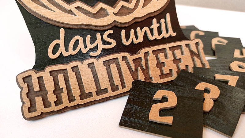 C180-Halloween Calendar Layered Scroll Saw Pattern - Alex Fox Patterns