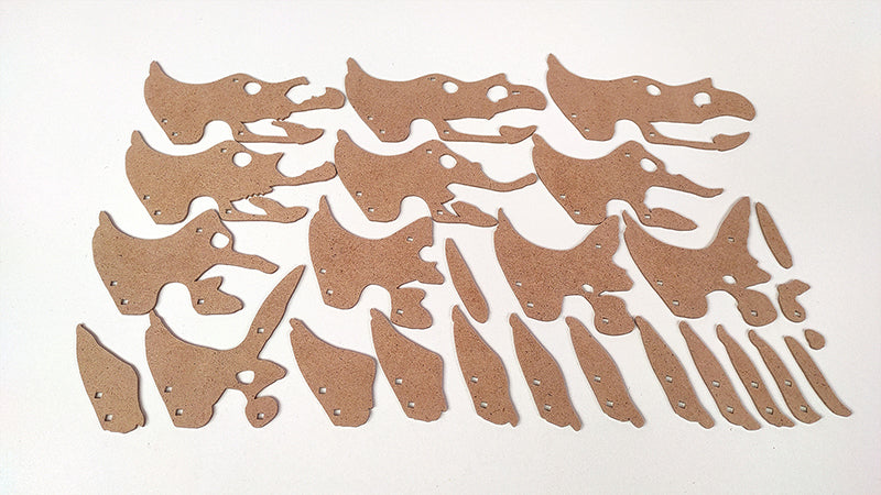 C184-Dino Skull Scroll Saw Pattern - Alex Fox Patterns