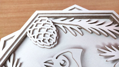 C185-Cardinal Layered Scroll Saw Pattern - Alex Fox Patterns