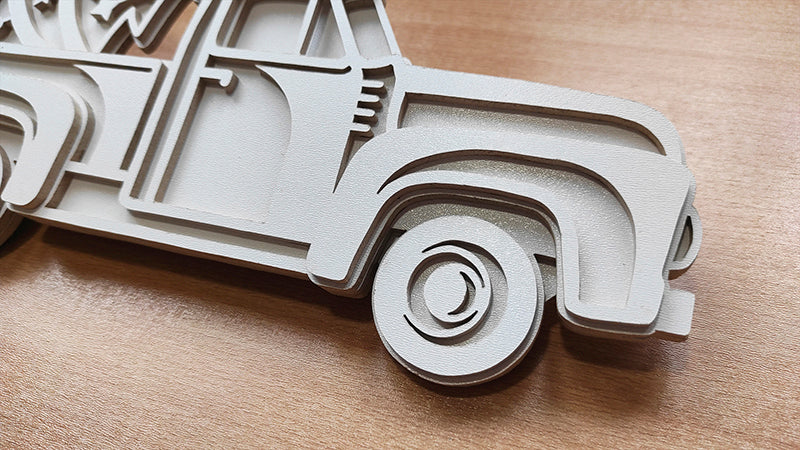 C187-Christmas Truck Layered Scroll Saw Pattern - Alex Fox Patterns