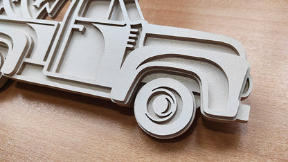 C187-Christmas Truck Layered Scroll Saw Pattern - Alex Fox Patterns