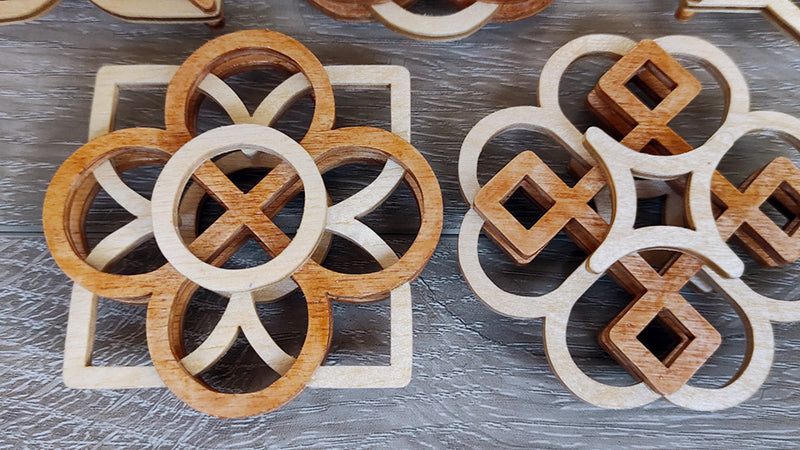 C188-Christmas Ornament Set Layered Scroll Saw Patterns - Alex Fox Patterns