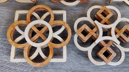 C188-Christmas Ornament Set Layered Scroll Saw Patterns - Alex Fox Patterns