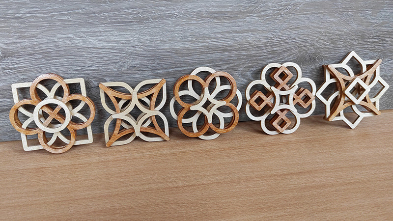 C188-Christmas Ornament Set Layered Scroll Saw Patterns - Alex Fox Patterns