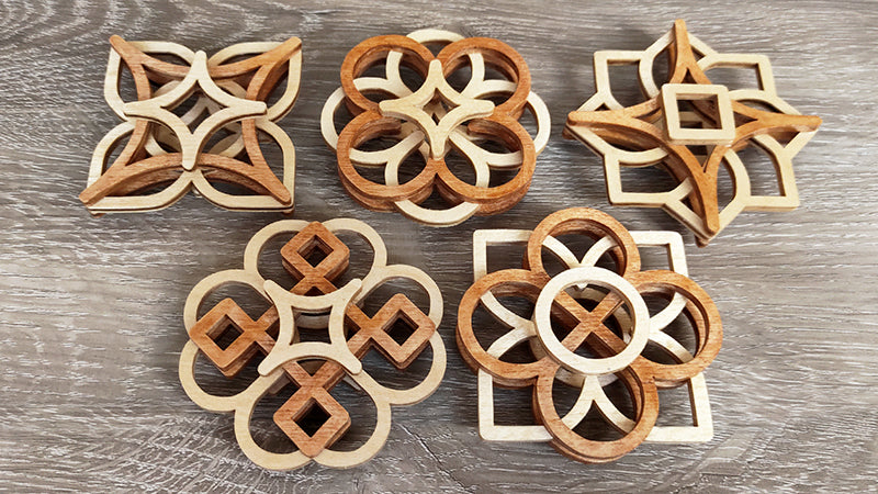 C188-Christmas Ornament Set Layered Scroll Saw Patterns - Alex Fox Patterns
