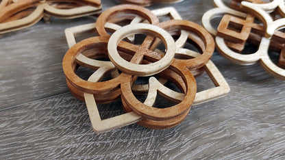 C188-Christmas Ornament Set Layered Scroll Saw Patterns - Alex Fox Patterns