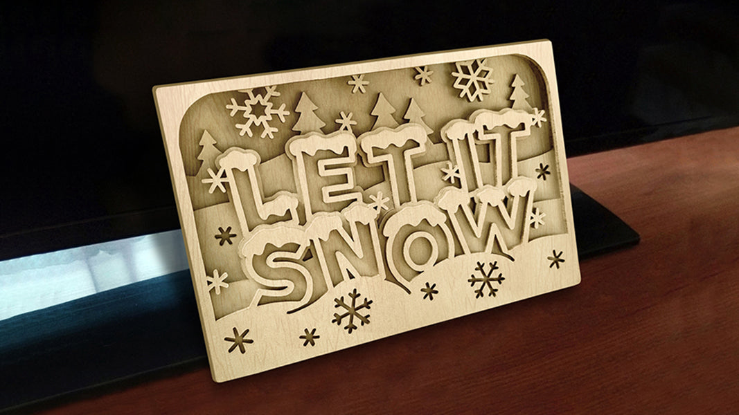 C189-Let It Snow Layered Scroll Saw Pattern - Alex Fox Patterns