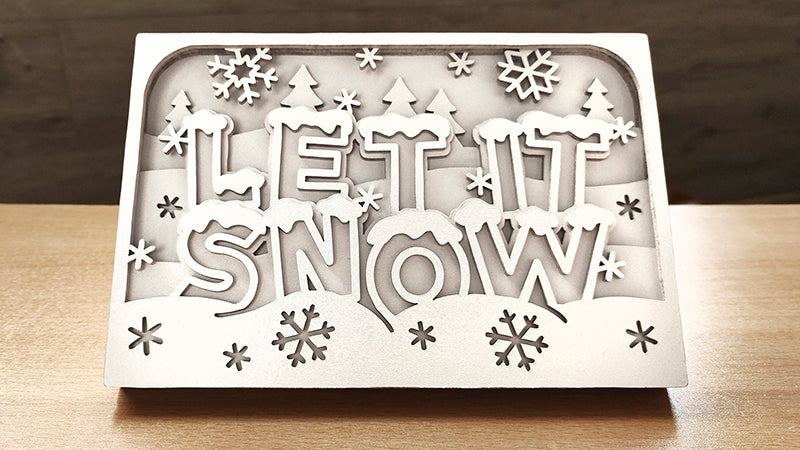 C189-Let It Snow Layered Scroll Saw Pattern - Alex Fox Patterns