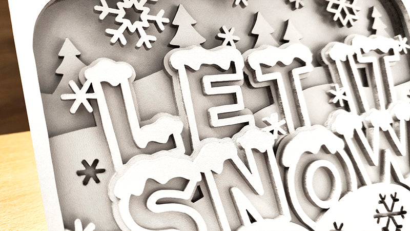 C189-Let It Snow Layered Scroll Saw Pattern - Alex Fox Patterns