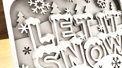 C189-Let It Snow Layered Scroll Saw Pattern - Alex Fox Patterns