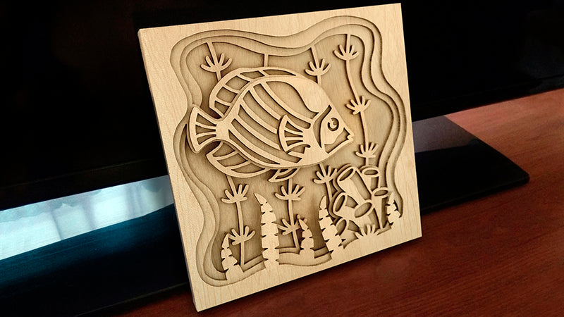 C191-Coral Reef Fish Layered Scroll Saw Patterns - Alex Fox Patterns