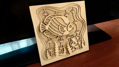 C191-Coral Reef Fish Layered Scroll Saw Patterns - Alex Fox Patterns