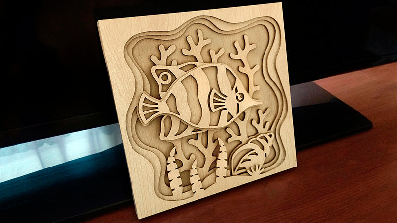 C191-Coral Reef Fish Layered Scroll Saw Patterns - Alex Fox Patterns