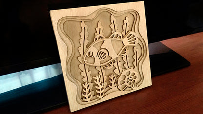 C191-Coral Reef Fish Layered Scroll Saw Patterns - Alex Fox Patterns