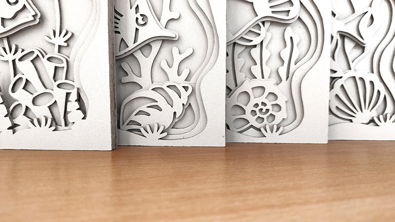 C191-Coral Reef Fish Layered Scroll Saw Patterns - Alex Fox Patterns