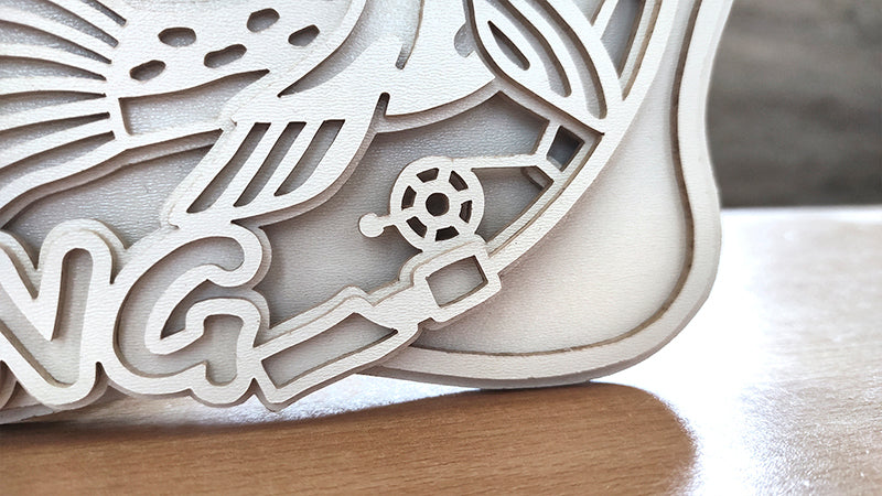 C193-Fishing Layered Scroll Saw Pattern - Alex Fox Patterns