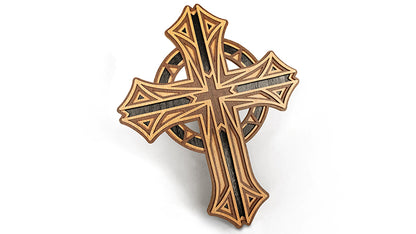 C194-Cross Layered Scroll Saw Pattern - Alex Fox Patterns