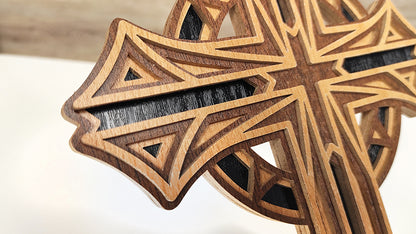 C194-Cross Layered Scroll Saw Pattern - Alex Fox Patterns