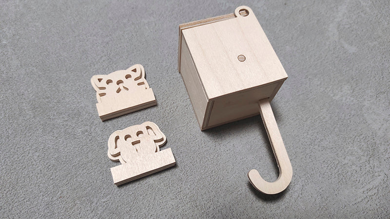C196-Kinetic Key Hanger Scroll Saw Pattern - Alex Fox Patterns