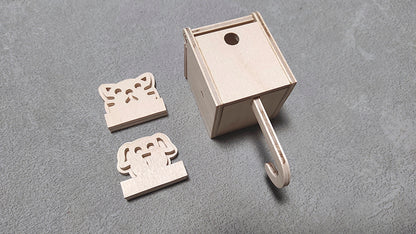 C196-Kinetic Key Hanger Scroll Saw Pattern - Alex Fox Patterns