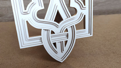 C197-Trident Layered Scroll Saw Pattern - Alex Fox Patterns