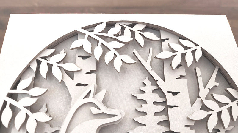 C198-Fox Layered Scroll Saw Pattern - Alex Fox Patterns