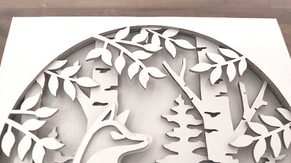 C198-Fox Layered Scroll Saw Pattern - Alex Fox Patterns