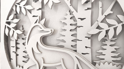 C198-Fox Layered Scroll Saw Pattern - Alex Fox Patterns