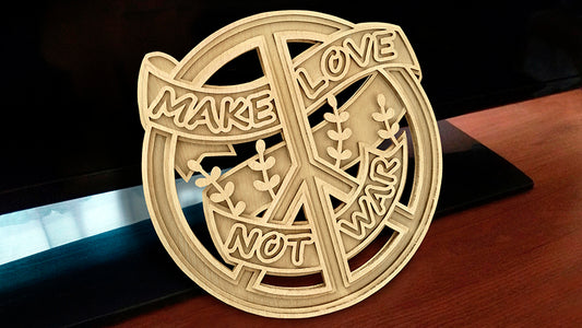 C199-Peace Layered Scroll Saw Pattern - Alex Fox Patterns