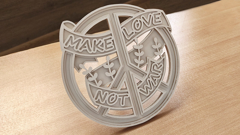 C199-Make Love Scroll Saw Pattern - Alex Fox Patterns