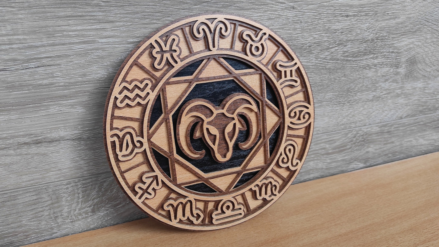 C200-Aries Layered Scroll Saw Pattern - Alex Fox Patterns