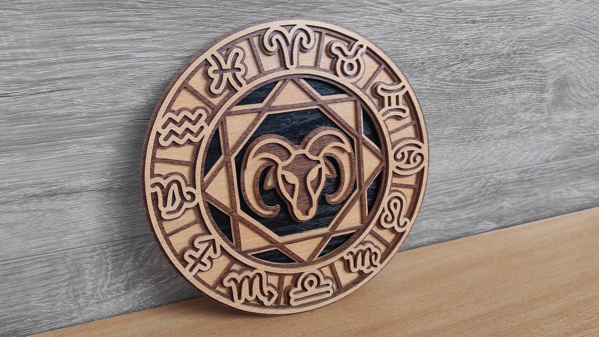 C200-Aries Layered Scroll Saw Pattern - Alex Fox Patterns